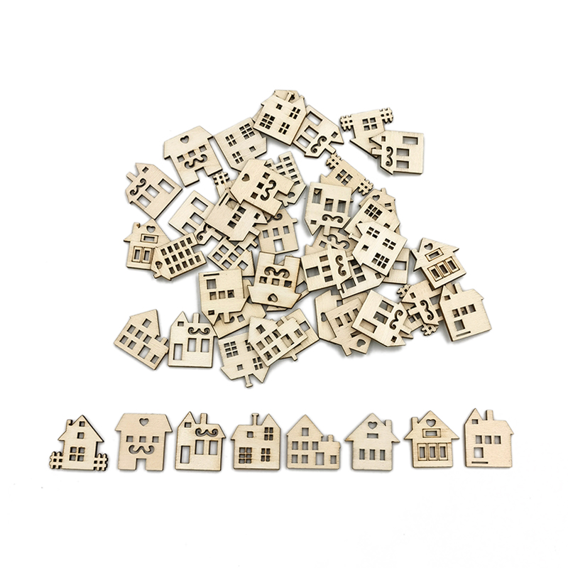Oud Wood Chip - 50pcs Unpainted Wood Slices for Boys