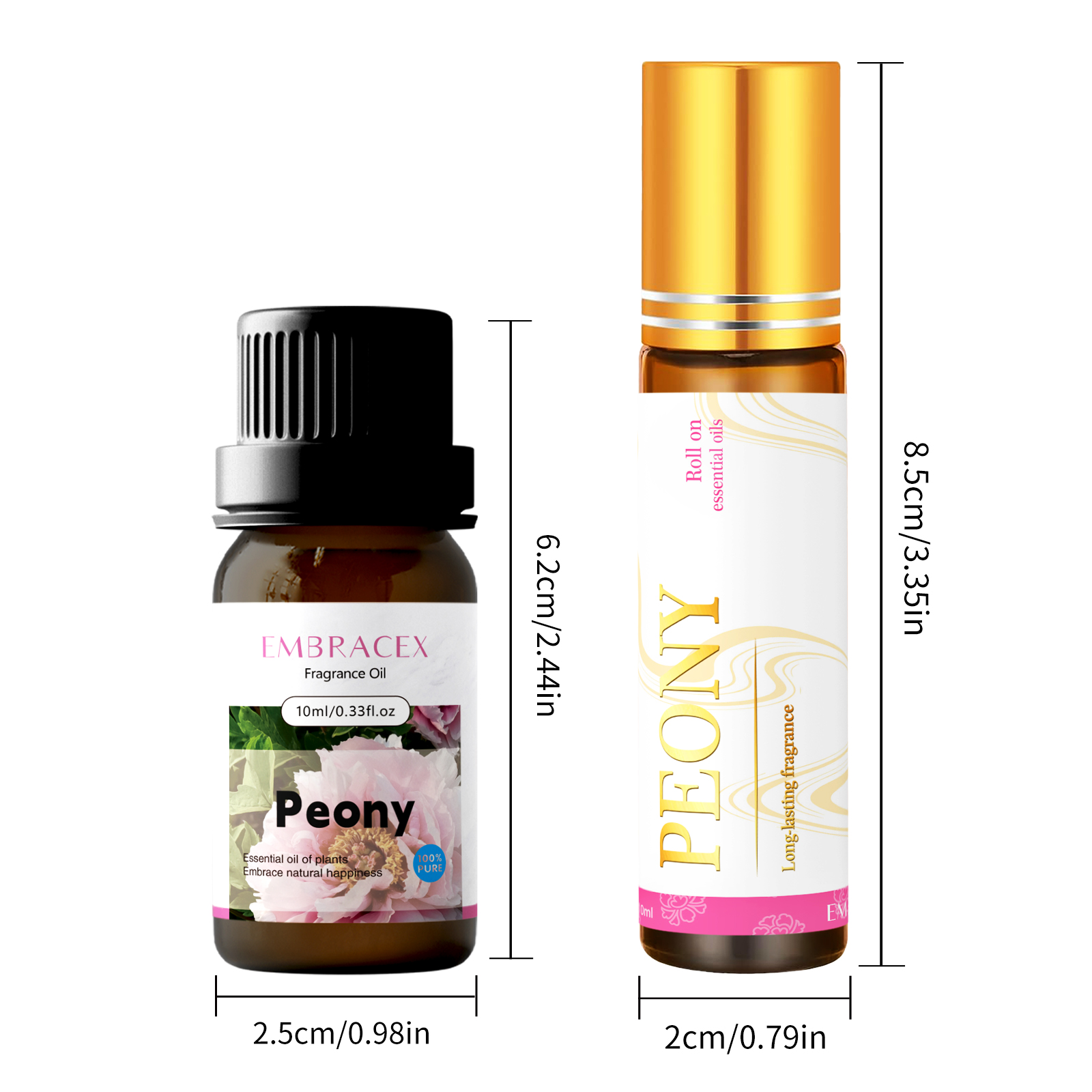 2PC/1PC 10ml Peony Essential O - Sandalwood Perfume Oil 评论和价格