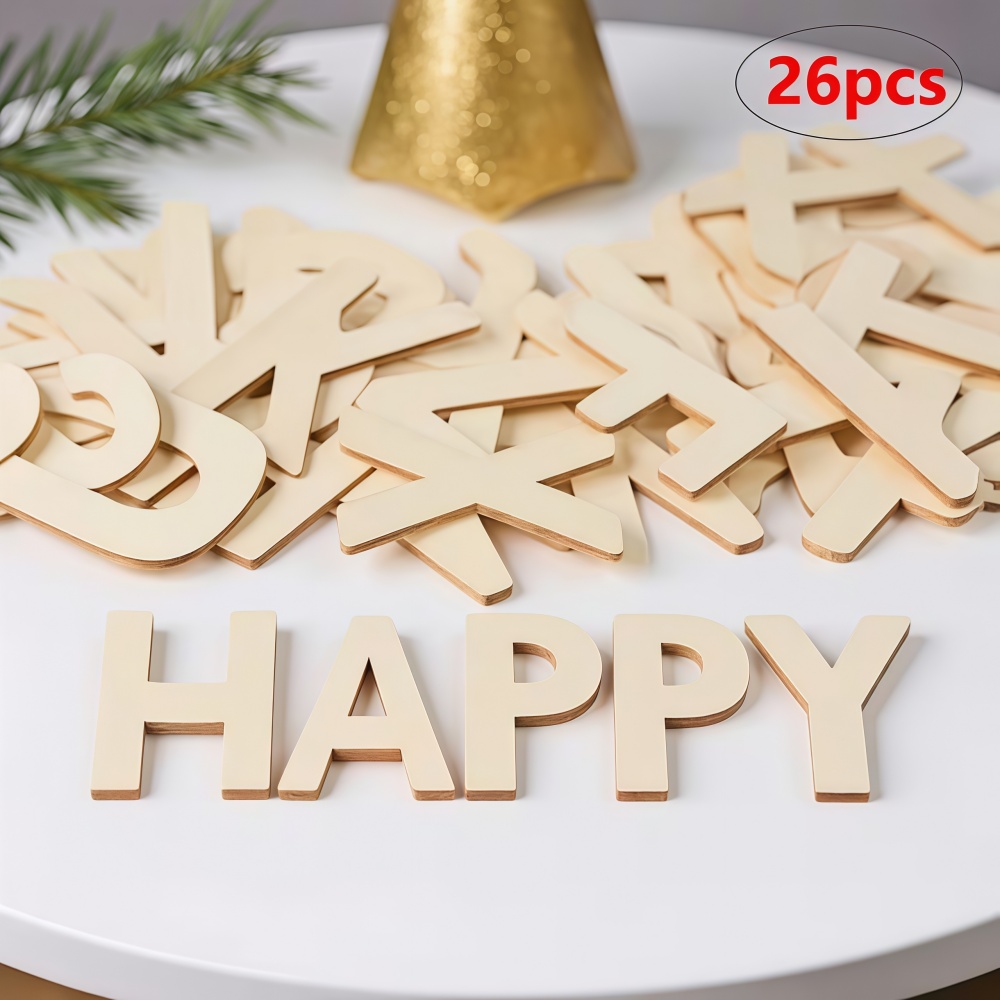 26pcs Designable Wood Letters  - Oud Wood Chip 评论和价格