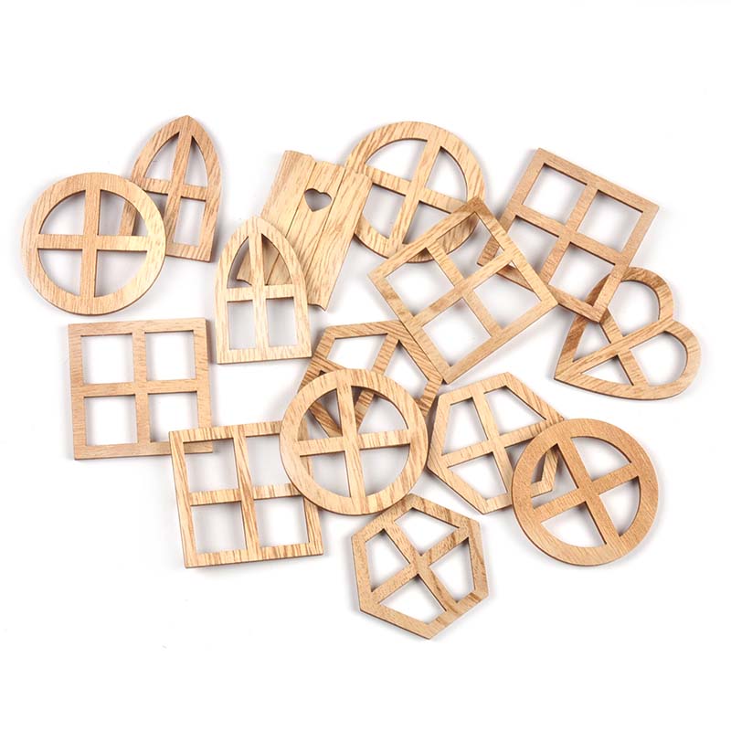 25Pcs 30-45mm Round/Heart/Hexa - Oud Wood Chip 评论和价格