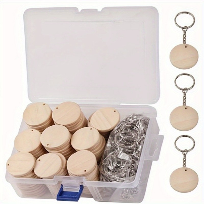 150Pcs/ Box Round Wooden Discs - Oud Wood Chip 评论和价格