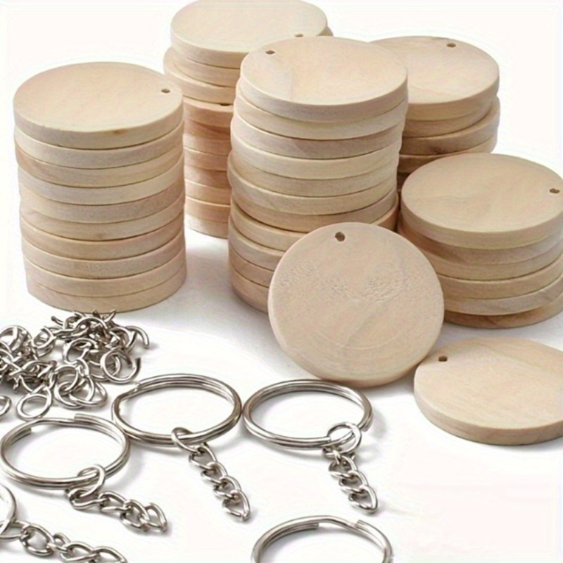 150Pcs/ Box Round Wooden Discs - Oud Wood Chip 评论和价格
