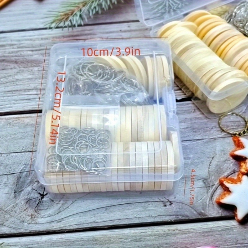 150Pcs/ Box Round Wooden Discs - Oud Wood Chip 评论和价格