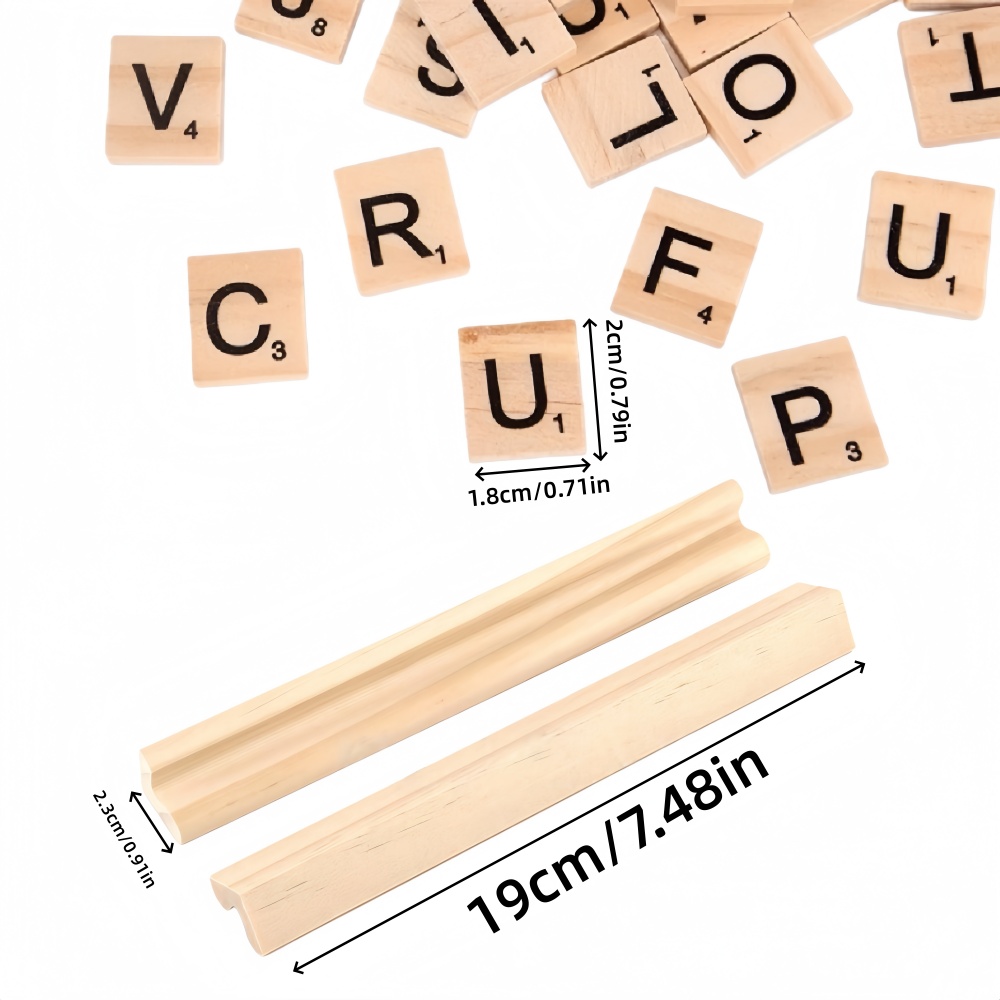 100PCS  Wooden Letter English  - Oud Wood Chip 评论和价格