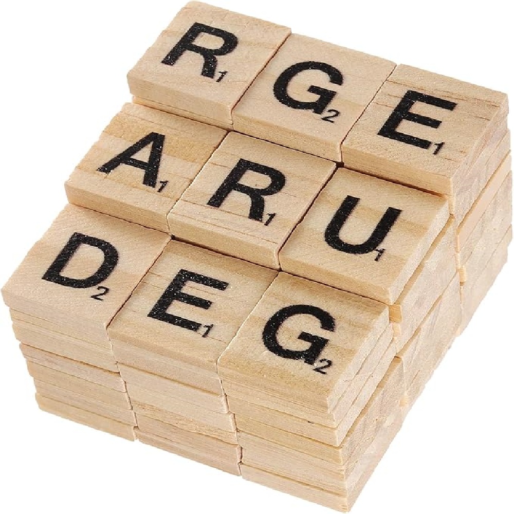 100PCS  Wooden Letter English  - Oud Wood Chip 评论和价格