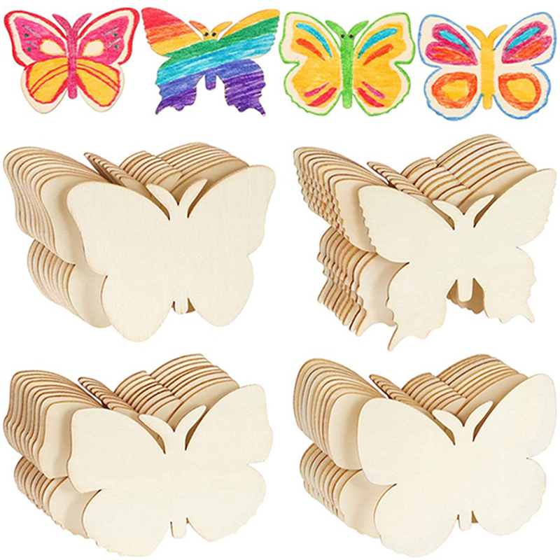 10pcs Wooden Butterfly Blank W - Oud Wood Chip 评论和价格