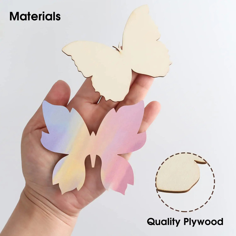 10pcs Wooden Butterfly Blank W - Oud Wood Chip 评论和价格