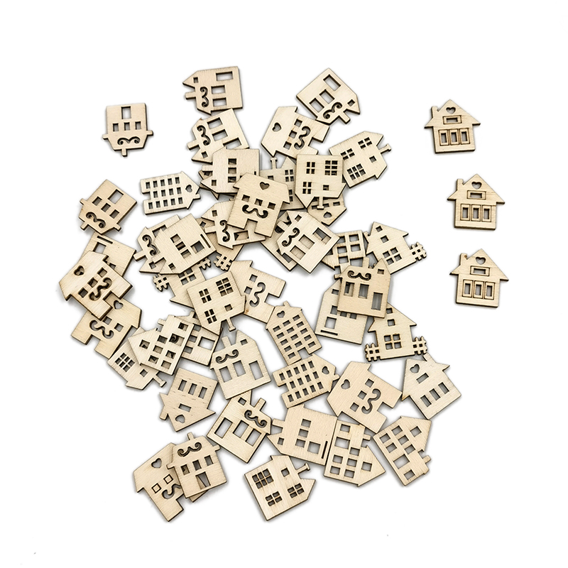 50pcs Unpainted Wood Slices fo - Oud Wood Chip 评论和价格